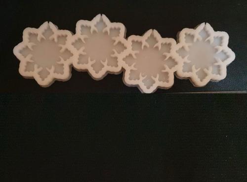 Молд силіконовий для льодяників Сніжинки №4